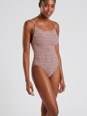 Nwt Athleta Jacquard Red White and Blue One Piece Swimsuit
